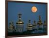 A Full Moon Rises in the Night Sky During a Lunar Eclipse-null-Framed Photographic Print