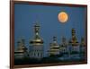 A Full Moon Rises in the Night Sky During a Lunar Eclipse-null-Framed Photographic Print