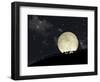 A Full Moon Rising Behind a Row of Hilltop Trees-null-Framed Premium Giclee Print