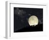 A Full Moon Rising Behind a Row of Hilltop Trees-null-Framed Premium Giclee Print