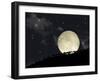 A Full Moon Rising Behind a Row of Hilltop Trees-null-Framed Art Print