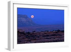 A Full Moon Seen from the Esplanade on the Bill Hall Trail, Grand Canyon, North Rim-Bennett Barthelemy-Framed Photographic Print