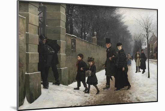 A Funeral, 1883-Frants Henningsen-Mounted Giclee Print