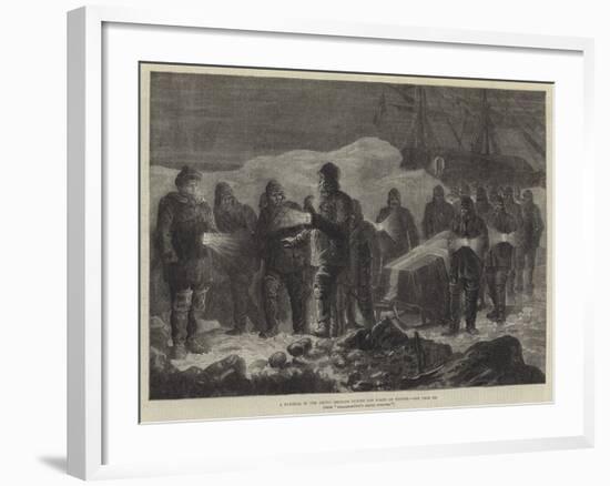 A Funeral in the Arctic Regions During the Night of Winter-Johann Nepomuk Schonberg-Framed Giclee Print