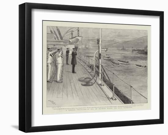 A Funeral Procession at Sea, an Incident During the Naval Manoeuvres-Joseph Nash-Framed Giclee Print