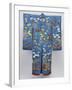 A Furisode of Sky Blue Silk Satin Embroidered in Coloured Silks and Couched Gilt Threads with…-null-Framed Giclee Print