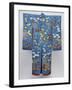 A Furisode of Sky Blue Silk Satin Embroidered in Coloured Silks and Couched Gilt Threads with…-null-Framed Giclee Print