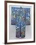 A Furisode of Sky Blue Silk Satin Embroidered in Coloured Silks and Couched Gilt Threads with…-null-Framed Giclee Print