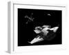 A Future Generation Space Shuttle Rendezvous with a Lunar Cycler-Stocktrek Images-Framed Art Print