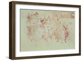 A Gala at the Moulin Rouge, 1893 (Pencil on Paper)-Henri de Toulouse-Lautrec-Framed Giclee Print