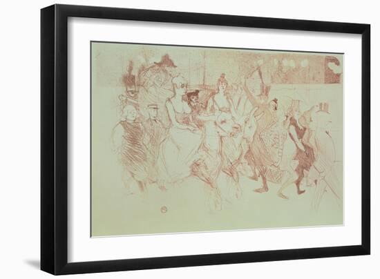 A Gala at the Moulin Rouge, 1893 (Pencil on Paper)-Henri de Toulouse-Lautrec-Framed Giclee Print