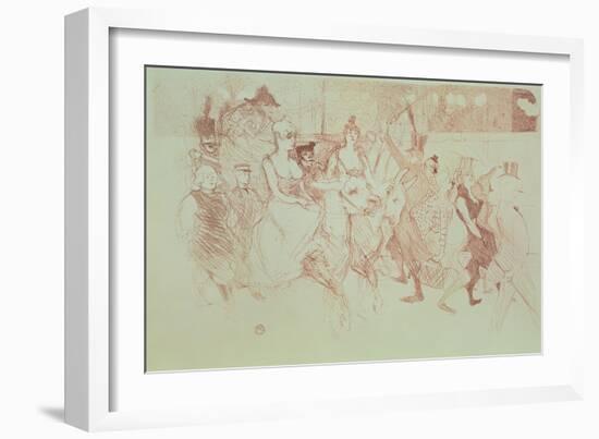 A Gala at the Moulin Rouge, 1893 (Pencil on Paper)-Henri de Toulouse-Lautrec-Framed Giclee Print