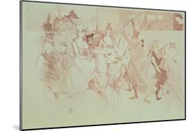 A Gala at the Moulin Rouge, 1893 (Pencil on Paper)-Henri de Toulouse-Lautrec-Mounted Giclee Print