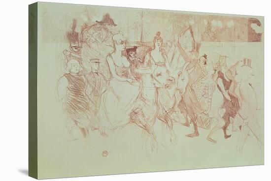 A Gala at the Moulin Rouge, 1893 (Pencil on Paper)-Henri de Toulouse-Lautrec-Stretched Canvas