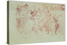 A Gala at the Moulin Rouge, 1893 (Pencil on Paper)-Henri de Toulouse-Lautrec-Stretched Canvas