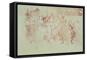 A Gala at the Moulin Rouge, 1893 (Pencil on Paper)-Henri de Toulouse-Lautrec-Framed Stretched Canvas