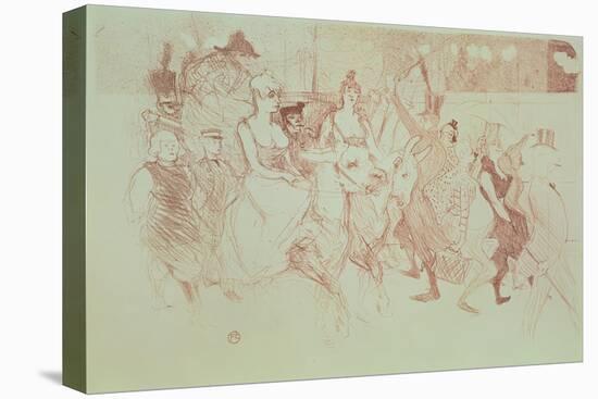 A Gala at the Moulin Rouge, 1893 (Pencil on Paper)-Henri de Toulouse-Lautrec-Stretched Canvas