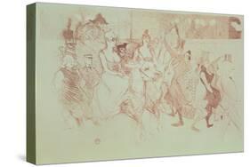 A Gala at the Moulin Rouge, 1893 (Pencil on Paper)-Henri de Toulouse-Lautrec-Stretched Canvas