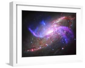 A Galactic Light Show in Spiral Galaxy Ngc 4258-null-Framed Premium Photographic Print
