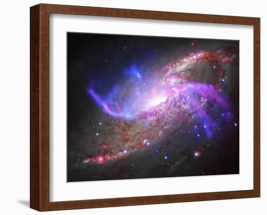 A Galactic Light Show in Spiral Galaxy Ngc 4258-null-Framed Photographic Print