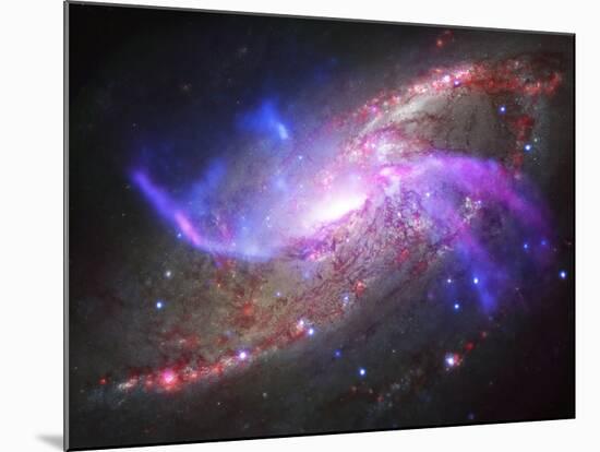 A Galactic Light Show in Spiral Galaxy Ngc 4258-null-Mounted Photographic Print