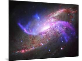 A Galactic Light Show in Spiral Galaxy Ngc 4258-null-Mounted Photographic Print
