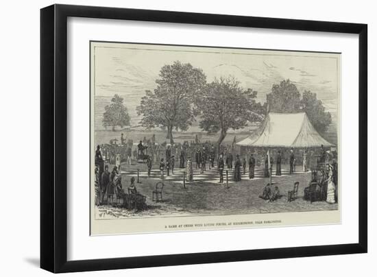 A Game at Chess with Living Pieces, at Heighington, Near Darlington-null-Framed Giclee Print