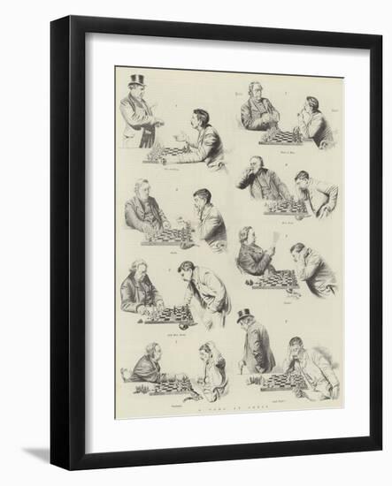 A Game at Chess-null-Framed Giclee Print