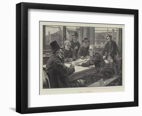 A Game at Dominoes-Davidson Knowles-Framed Premium Giclee Print