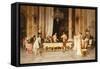 A Game of Billiards (Oil on Canvas)-Francesco Beda-Framed Stretched Canvas