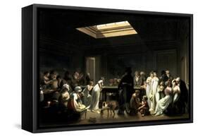 A Game of Billiards-Louis-Leopold Boilly-Framed Stretched Canvas