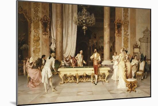 A Game of Billiards-Francesco Beda-Mounted Giclee Print