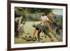 A Game of Bourles in Flanders, 1911-Remy Cogghe-Framed Giclee Print