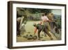 A Game of Bourles in Flanders, 1911-Remy Cogghe-Framed Giclee Print