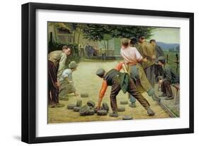 A Game of Bourles in Flanders, 1911-Remy Cogghe-Framed Giclee Print