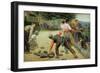 A Game of Bourles in Flanders, 1911-Remy Cogghe-Framed Giclee Print