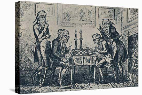 'A Game of Chess', 1948-George Cruikshank-Stretched Canvas