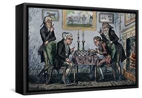 'A Game of Chess', 1948-George Cruikshank-Framed Stretched Canvas