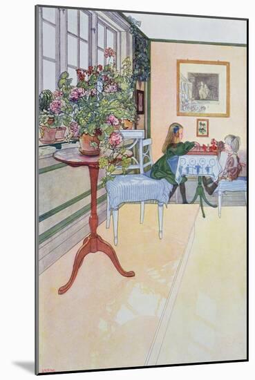 A Game of Chess, early twentieth century-Carl Larsson-Mounted Giclee Print