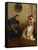 A Game of Chess-George Goodwin Kilburne-Framed Stretched Canvas