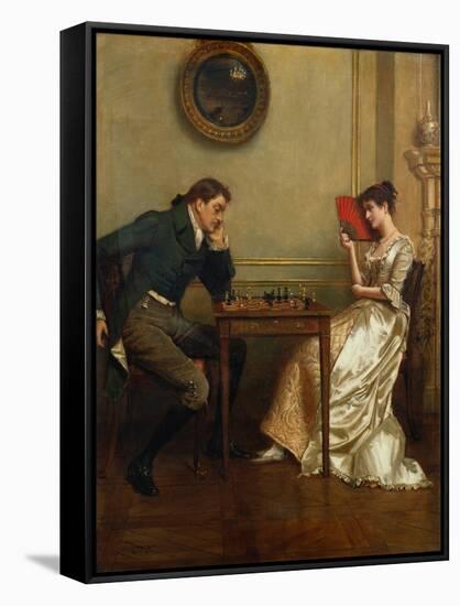 A Game of Chess-George Goodwin Kilburne-Framed Stretched Canvas