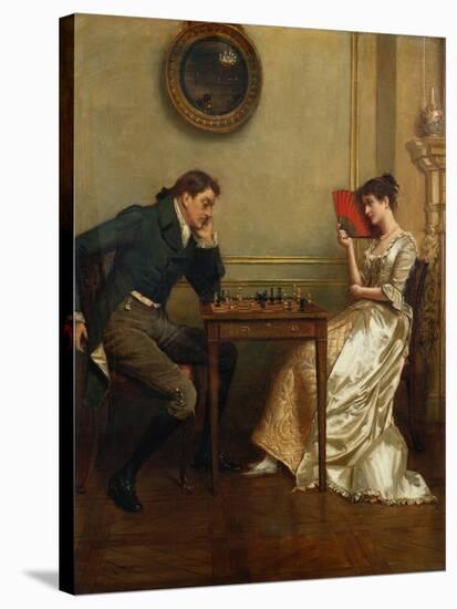 A Game of Chess-George Goodwin Kilburne-Stretched Canvas