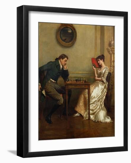 A Game of Chess-George Goodwin Kilburne-Framed Giclee Print