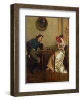 A Game of Chess-George Goodwin Kilburne-Framed Giclee Print