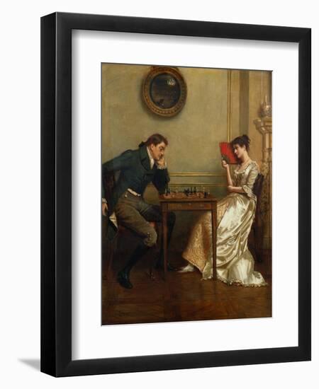 A Game of Chess-George Goodwin Kilburne-Framed Giclee Print