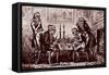 A Game of Chess-George Cruikshank-Framed Stretched Canvas