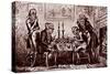 A Game of Chess-George Cruikshank-Stretched Canvas
