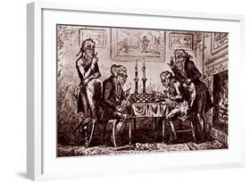 A Game of Chess-George Cruikshank-Framed Giclee Print