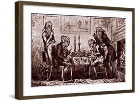 A Game of Chess-George Cruikshank-Framed Giclee Print