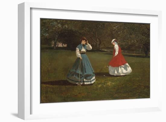 A Game of Croquet, 1866-Winslow Homer-Framed Giclee Print